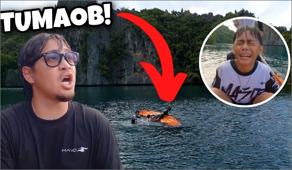 TUMAOB ANG KAYAK SA BIG LAGOON